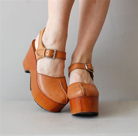 70s wooden platform shoes|1970s platform shoes women.